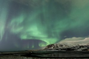 Aurore boréale, Islande.